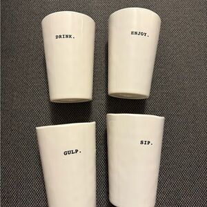 Rae Dunn plastic Drinkware Set